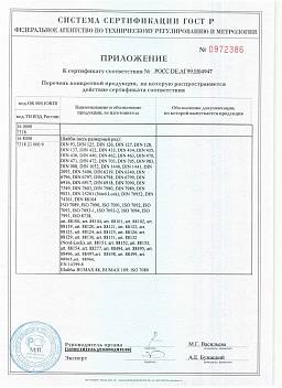 Сертификат на Талрепы открытые “вилка-вилка” ART 8339 вилка сварная 6