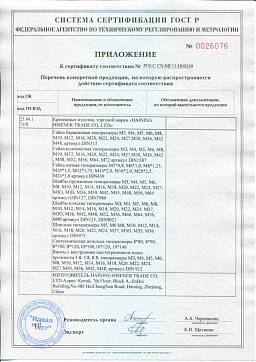 Сертификат на Дюбель «Дрива» со сверлом 7