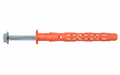 Универсальный фасадный дюбель  с бортиком со стопорным шурупом BFK-STB