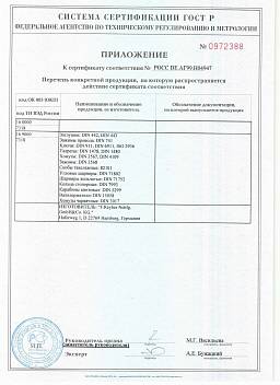 Сертификат на Тросы жесткие, плетение 1Х19 ART 8378 8